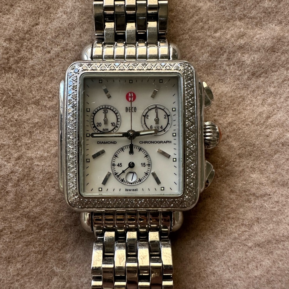 Michele Deco MOP Dial, Diamond Bezel